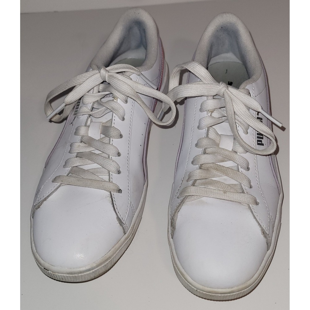 Puma Women's Size 7 Leather Sneakers Shoes White Soft foam Optimal Comfort